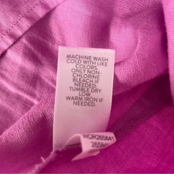 J. Jill Love Linen Pintucked Linen Shift  Dress Lavender Camilla Pink Size XS - Picture 13 of 15